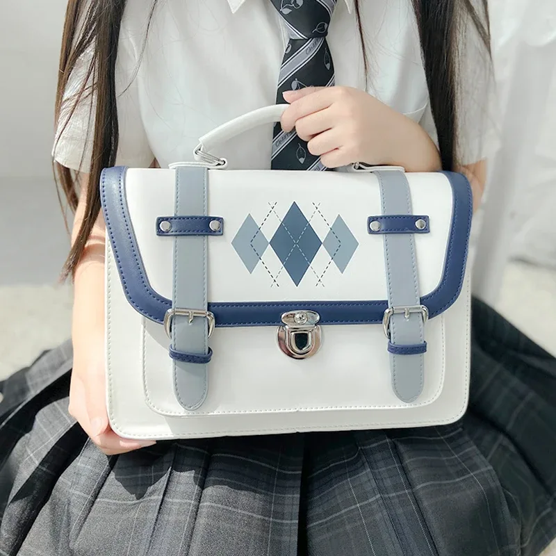 Japon Style Lolita JK sac à dos fille étudiants école en cuir artificiel sacs à bandoulière porte-documents sacs de messager