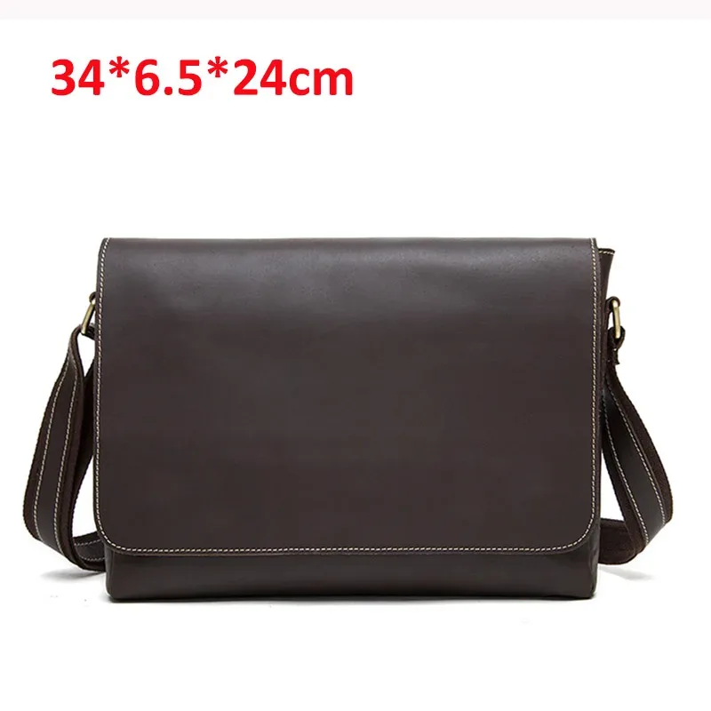 sacs pour ordinateur portable westal 13 pouces en cuir crazy horse, sacoches pour hommes, sacs de bureau pour hommes, sacs à bandoulière, sacs messagers