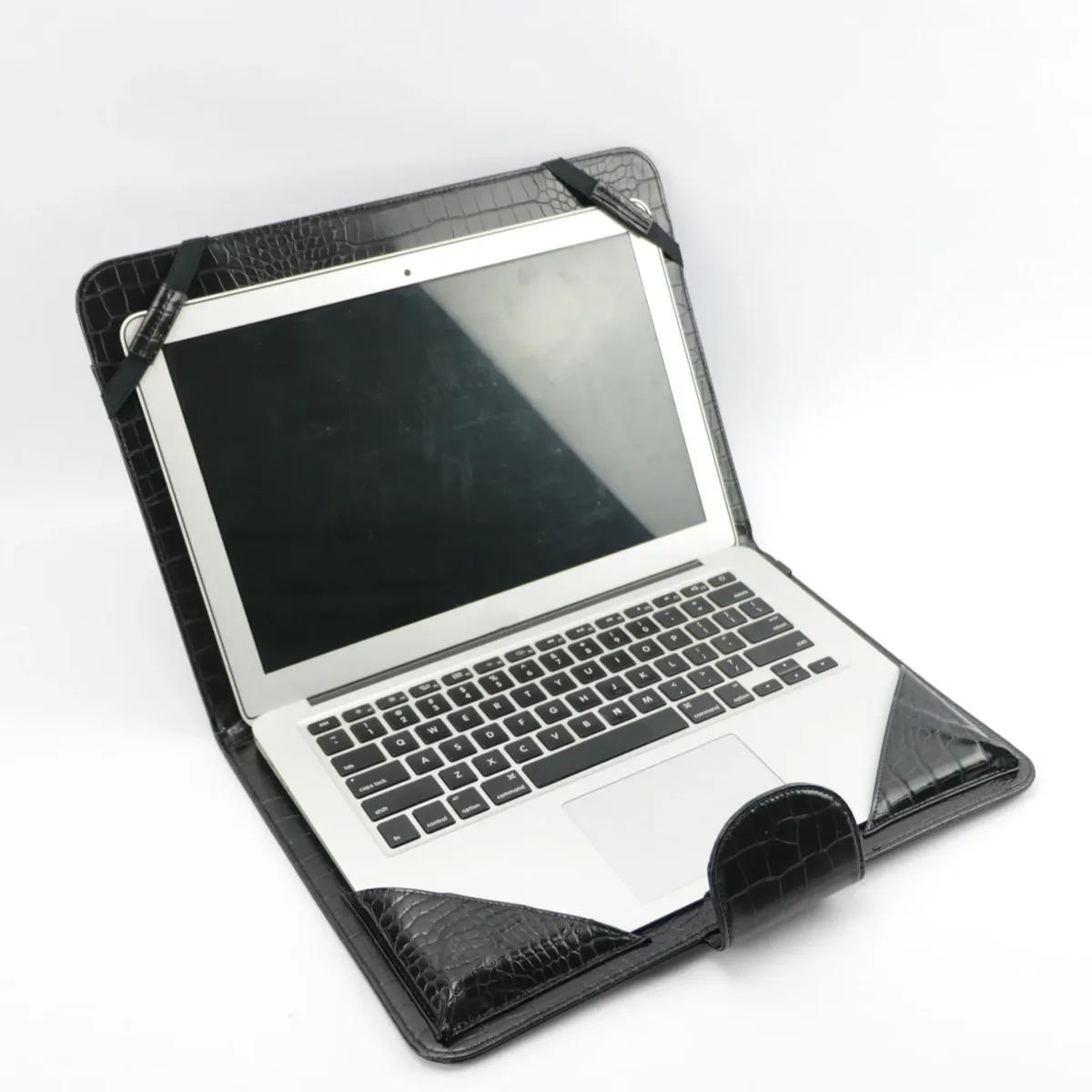 housse de protection pour ordinateur portable, lettres personnalisées, motif crocodile, pour macbook air pro retina 13 pouces, support