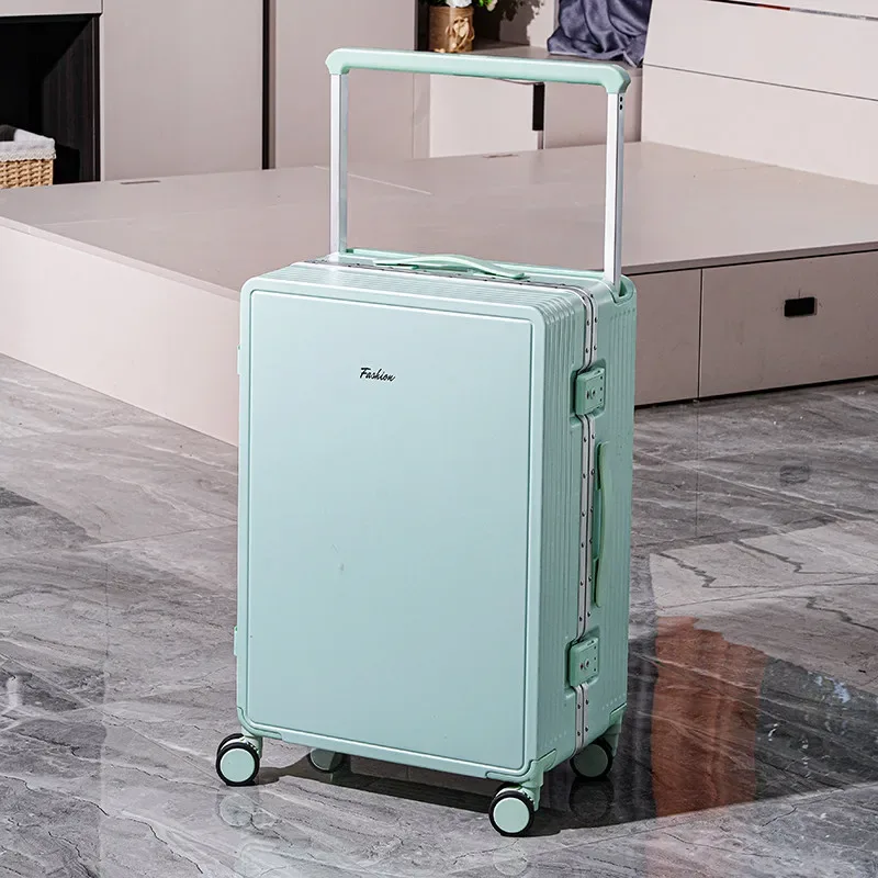 klqdzms valise à fermeture éclair pour femme, valise à roulettes avec cadre en aluminium pour homme, bagages de voyage de grande capacité de 20, 24, 26 et 28 pouces