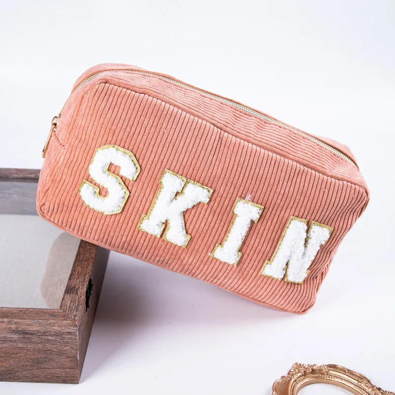 1 pièce trousse de maquillage et de toilette de voyage, sac de rangement mignon pour outils de beauté et accessoires cosmétiques