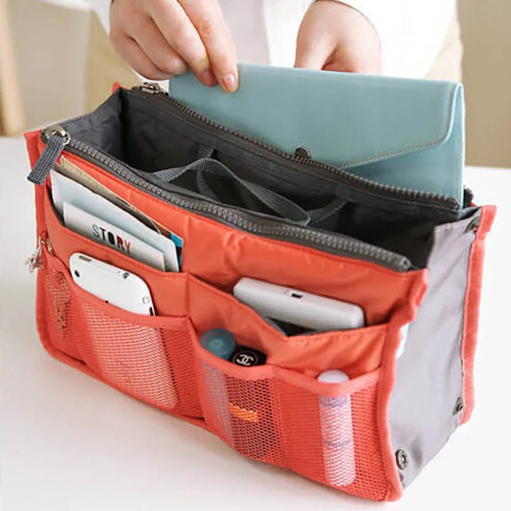 organisateur de sac de rangement pliant sacs à main grand liner maquillage sac de voyage sac à main de mode fourre-tout sac cosmétique salle de bain