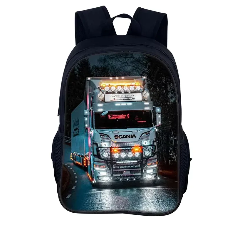 scania-sac à dos avec fermeture éclair pour enfants, sac d'école pour étudiants, sac de livre, ordinateur portable anime, cadeau d'anniversaire mochila, jeu, 40cm, 15.7 pouces