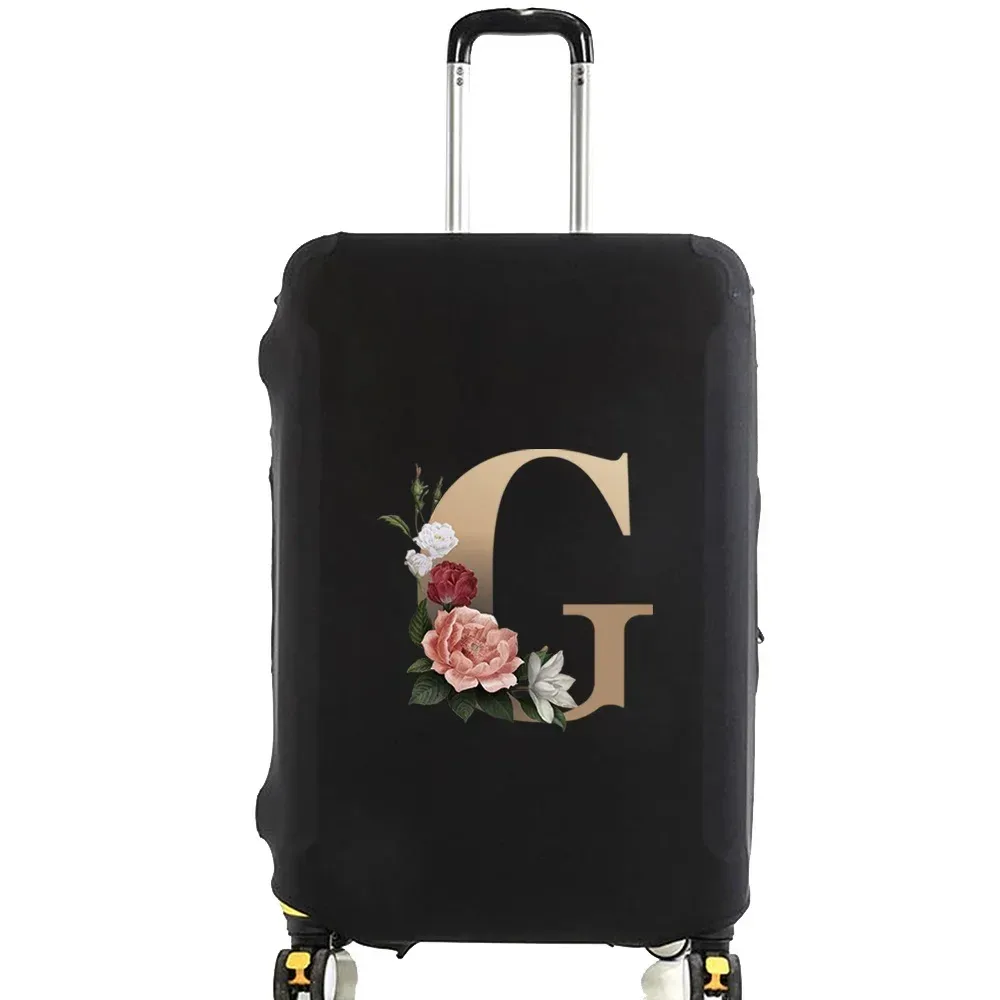 housse de protection pour valise de voyage, housse de protection élastique épaisse pour bagages de 18 à 28 pouces, étui de sac de voyage pour bagages, lettre dorée imprimée