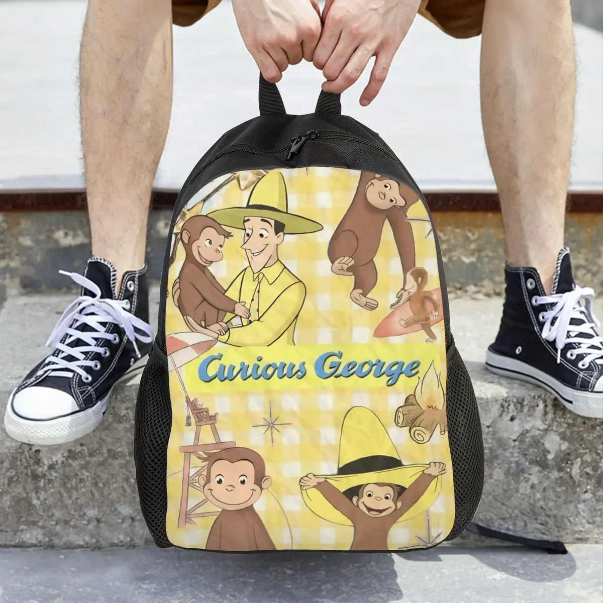 sac à dos curious george african monkey pour enfants, garçons et filles, sacs à dos légers pour tout-petits, maternelle