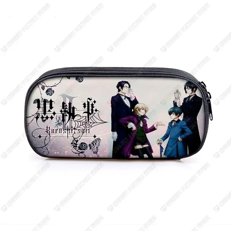 trousse à cosmétiques anime black butler, sac à crayons, sacs de papeterie pour garçons et filles, porte-crayons pour enfants, fournitures scolaires