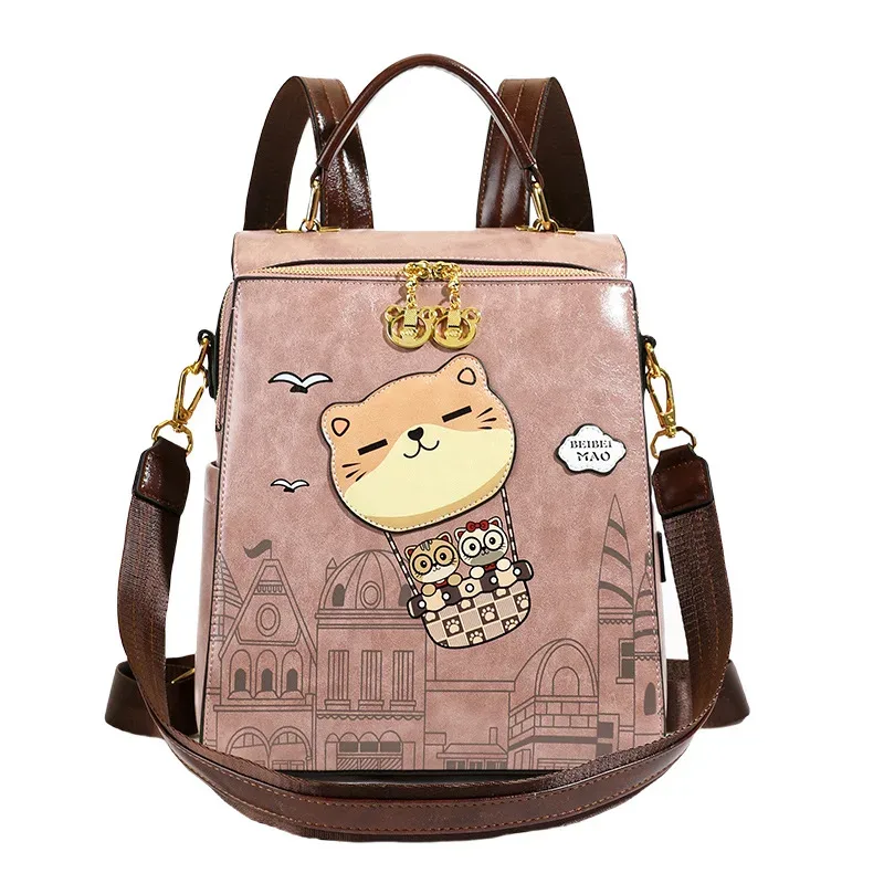 nouveau sac à dos en cuir souple pour femmes sac à dos d'étudiant sac à bandoulière multifonctionnel de haute qualité pour femmes sac de banlieue