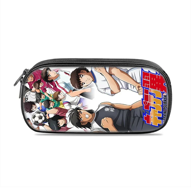 trousse à crayons captain tsubasa, polyvalente, motif dessin animé, grande capacité, article populaire, meilleur cadeau pour garçon ou fille pour les anniversaires à l'école