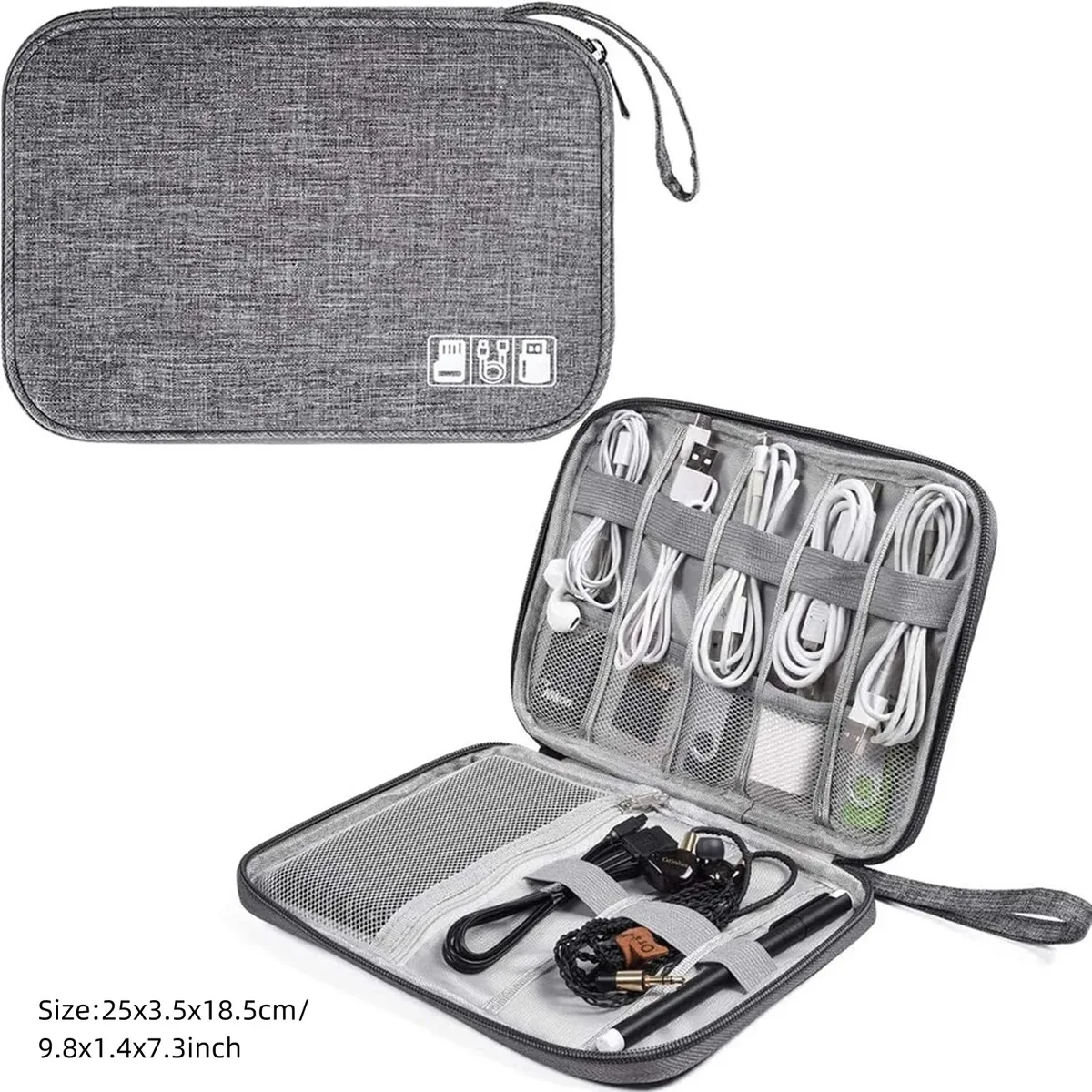 sac de rangement numérique portable, gadget usb, pochette de rangement de câbles étanche, appareils électroniques, accessoires, pack de fournitures