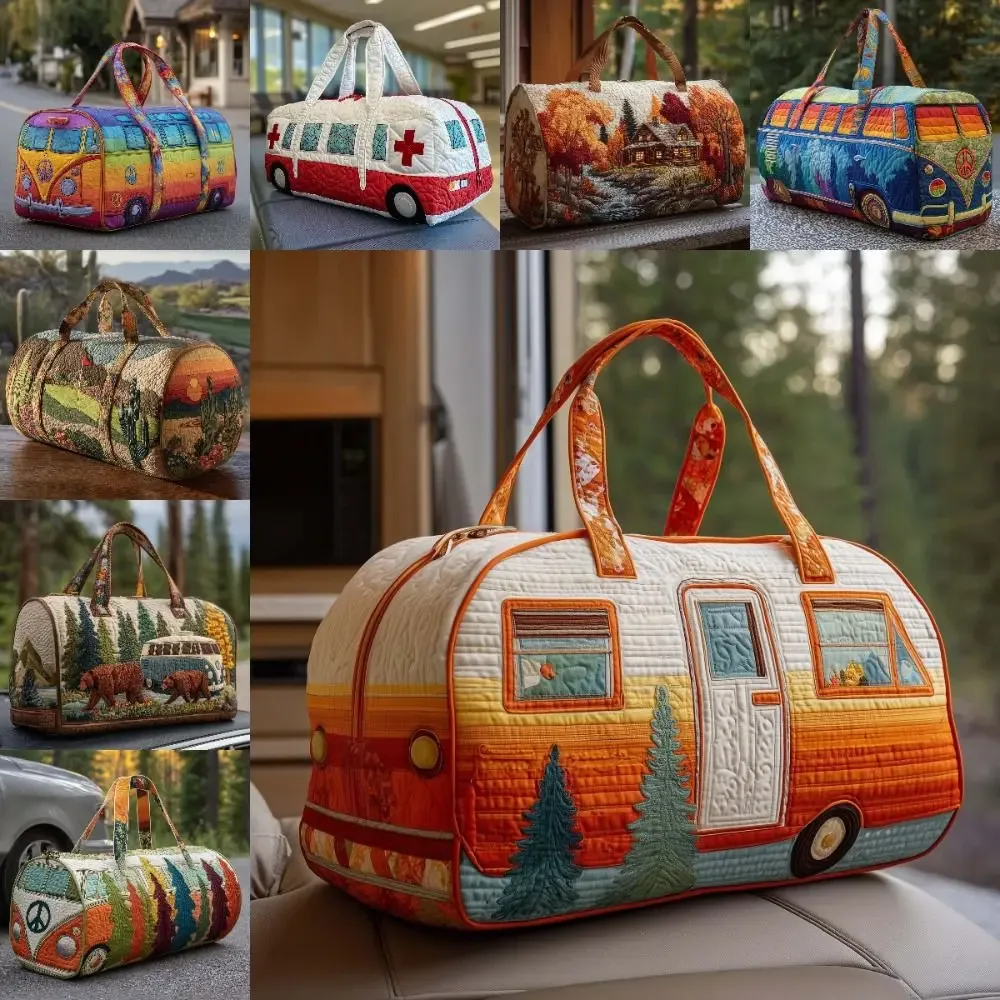 sac de voyage matelassé à sangle réglable, grande capacité, matelassage 3d, sac de voyage, sac fourre-tout, sac à main pour courtes distances