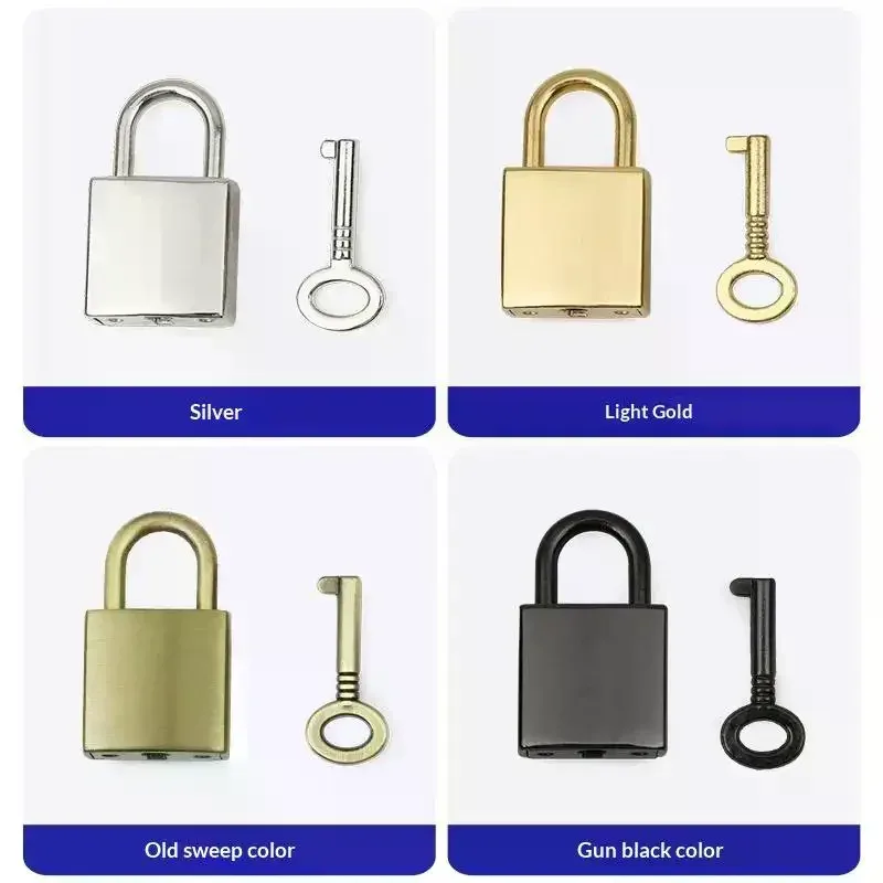 cadenas miniatures en métal de haute qualité avec clé pour bagages, boîte à bijoux, boîte de rangement, journal, valise, sac – ensemble de cadenas