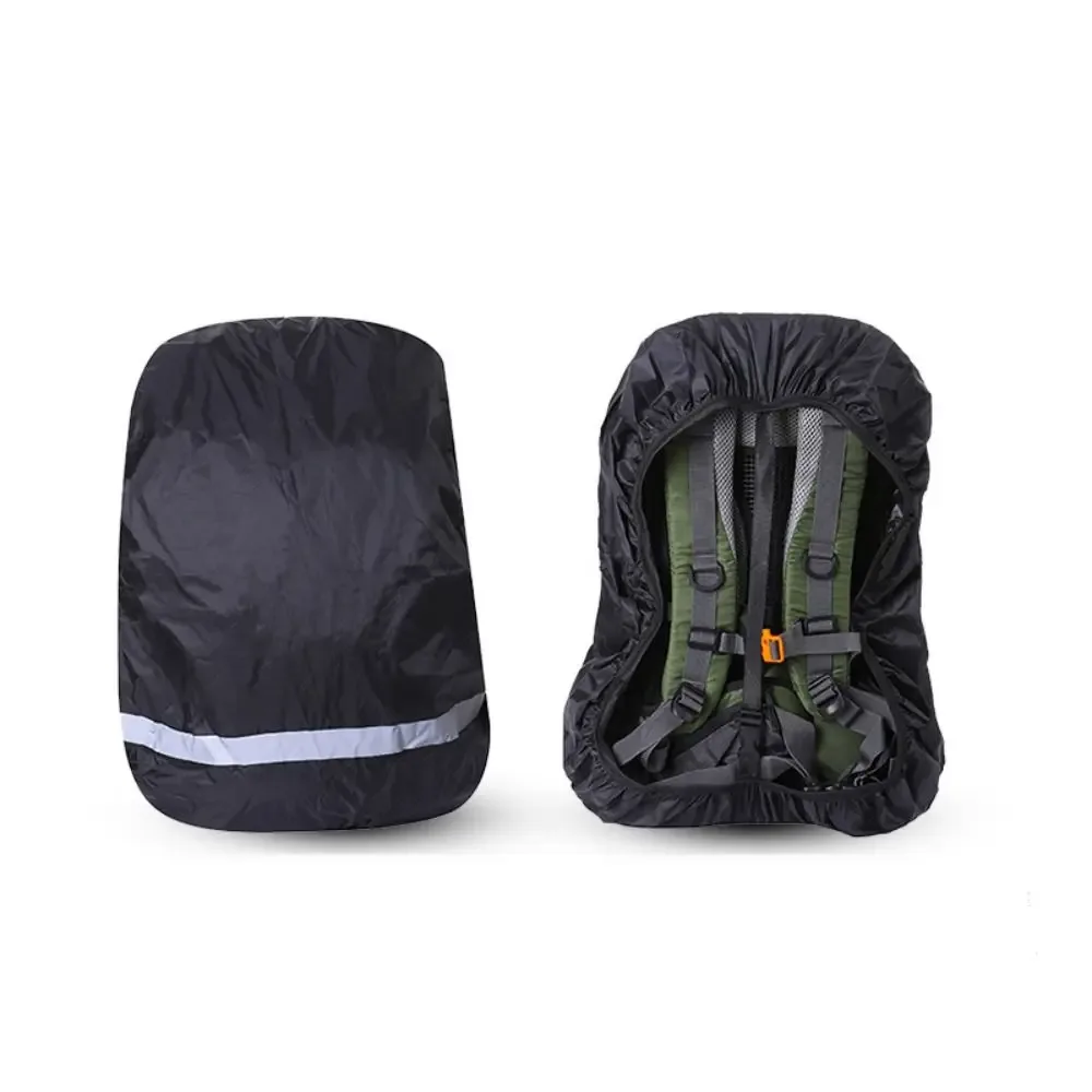 housse de pluie réfléchissante à double boucle, réglable, en tissu oxford imperméable, housse de sac à dos élastique pour voyage en plein air