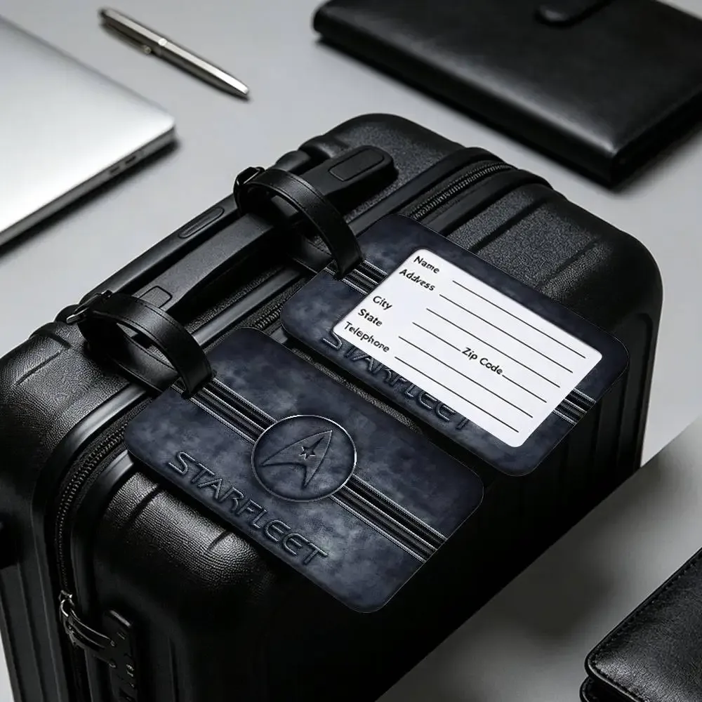 étiquette d'identification de bagages en pvc s-star t-trek scifi, porte-carte d'information anti-perte, étiquette nominative pour valise de voyage