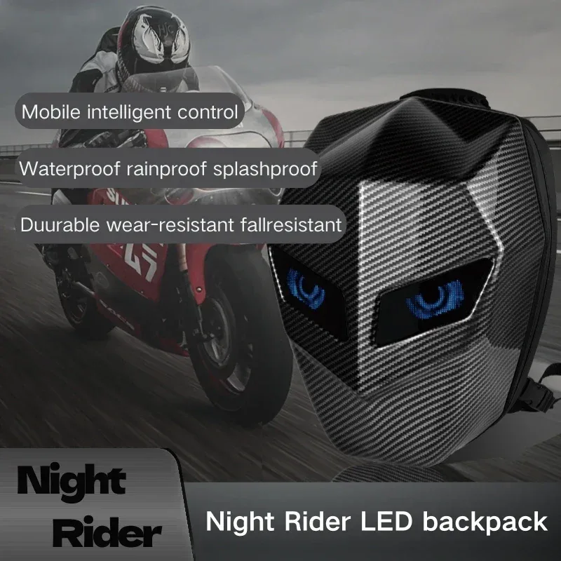 led randonnée sac à dos pour hommes coque rigide led moto cyclisme casque sac à dos femme voyage d'affaires étanche sac à dos pour ordinateur portable