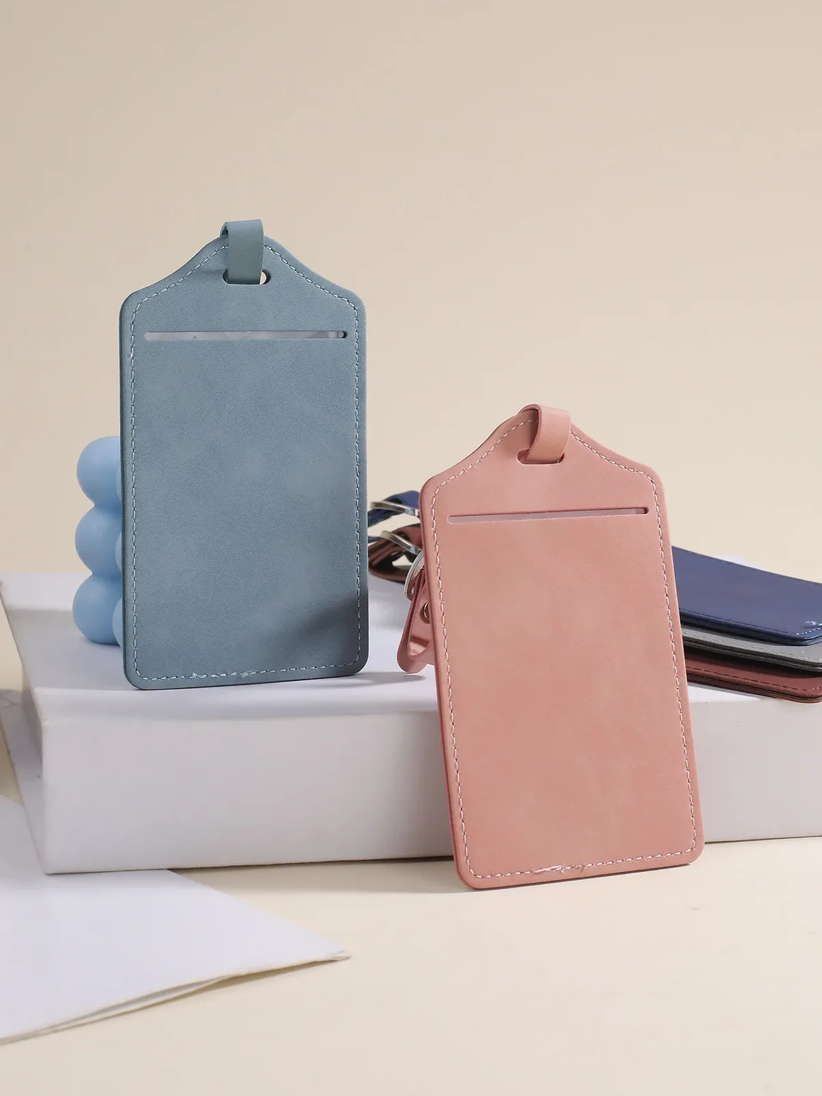 lot de 2 étiquettes à bagages en pu, sangle réglable anti-perte, étiquettes de nom pour valise, 6 couleurs au choix, étiquettes d'identification pour bagages de voyage