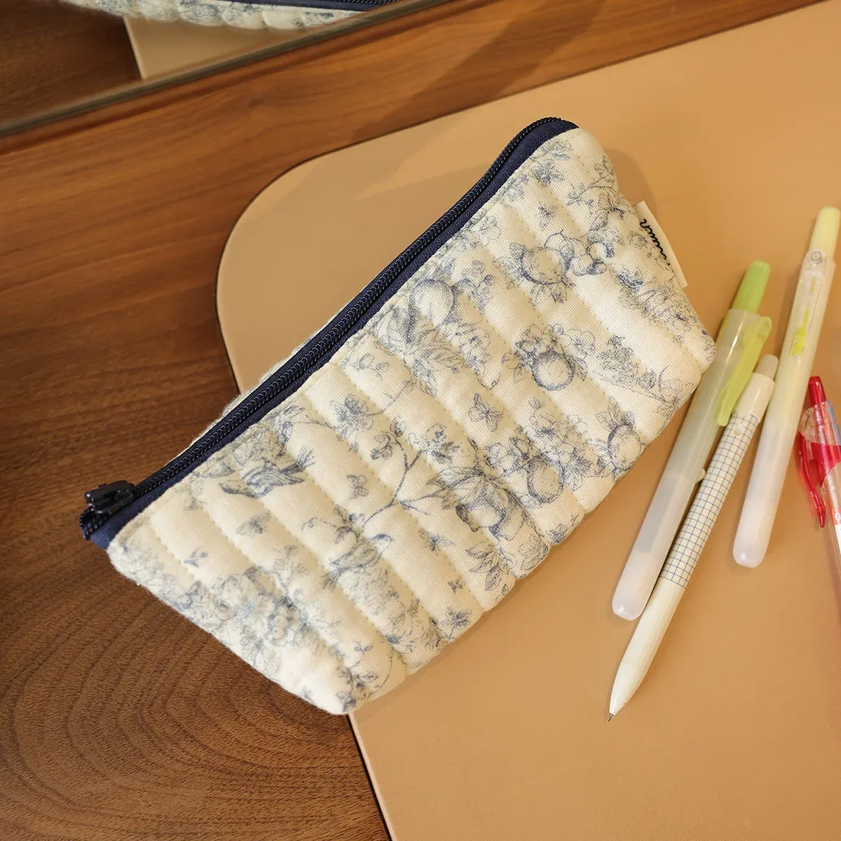 sac de rangement multifonctionnel en tissu pour trompettes, trousse à stylos, sac wenqian, trousse portable multifonction pour crayons à sourcils et pinceaux de maquillage