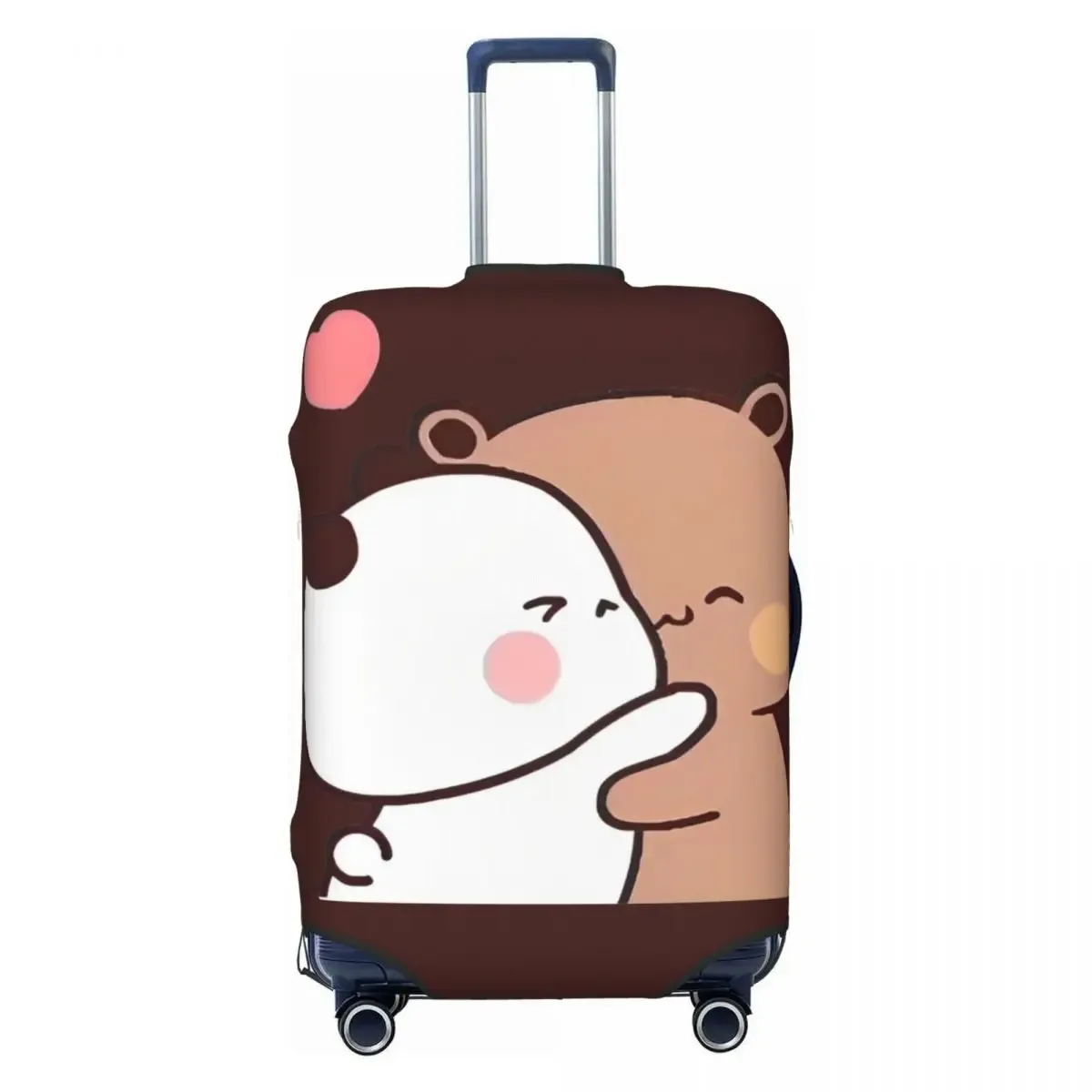 housse de valise peach and goma bubu dudu, motif ours mignon, pour voyage en avion, protection pratique pour bagages