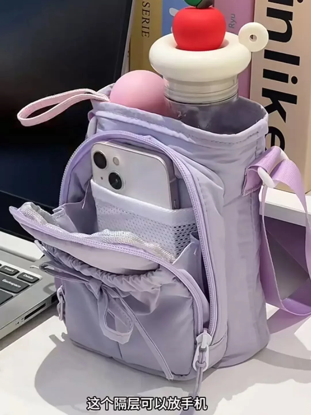 nouveau sac bandoulière léger pour téléphone portable pour femme, sac de sport extérieur, sac de cyclisme, porte-bouteille d'eau, sac de voyage, design à nœuds