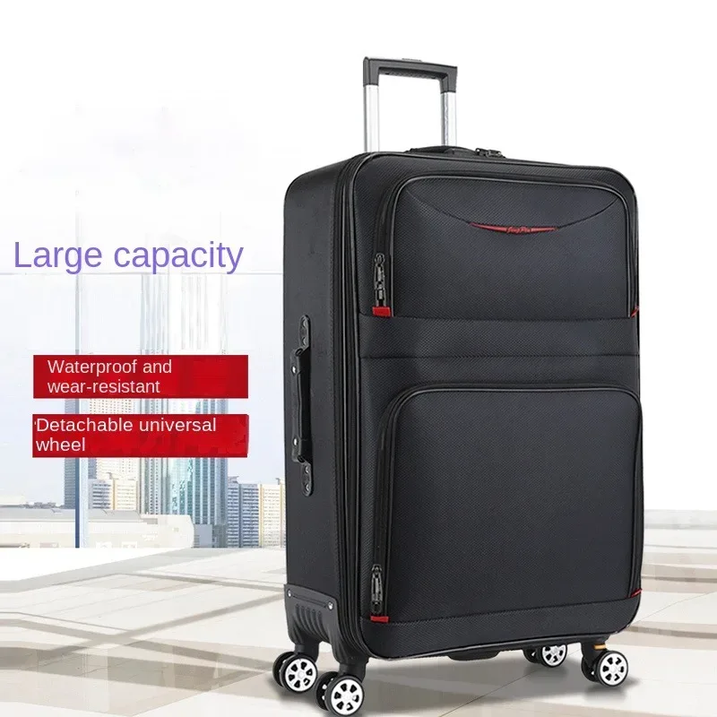 valise de grande capacité avec serrure à combinaison, bagage de voyage embarqué, boîtier de chariot en tissu oxford imperméable de 28 pouces surdimensionné
