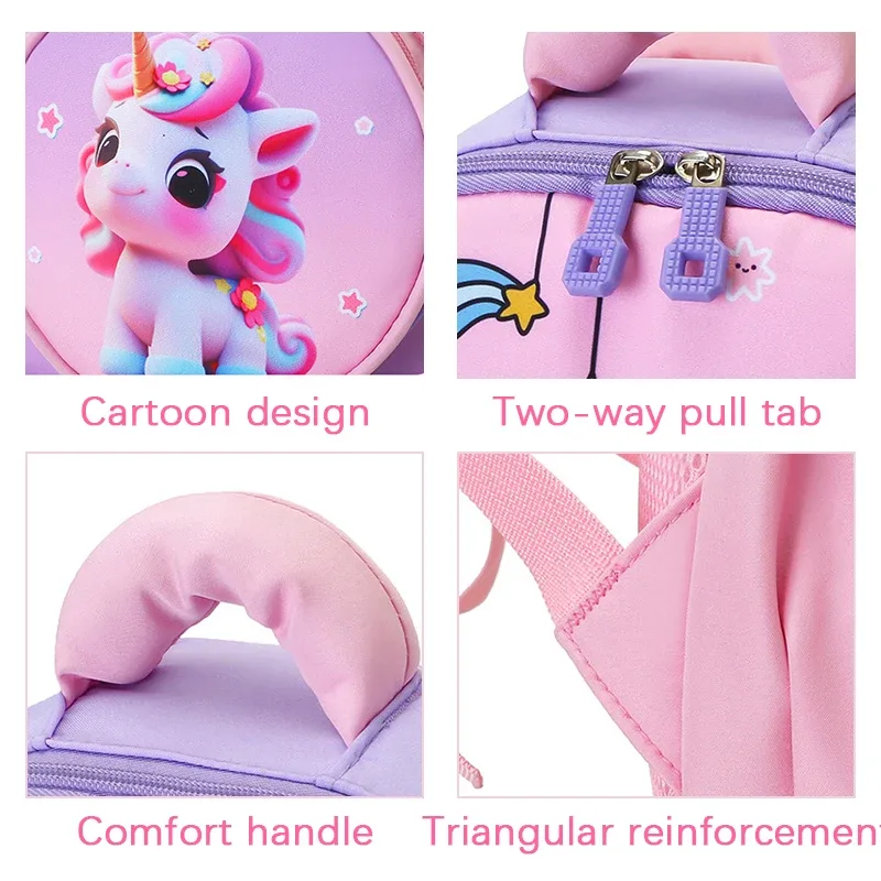 sac à dos brodé personnalisé avec motif de dessin animé mignon pour animaux de compagnie, licorne, sirène, dinosaure, astronaute, sac à dos décontracté, extrêmement mignon