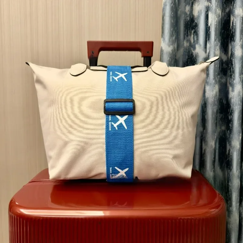 sangle fixe de bagage en nylon imprimé d'avion, sangle de bagage élastique réglable, ceintures de bagages, valise de sécurité de voyage, sangles de transport