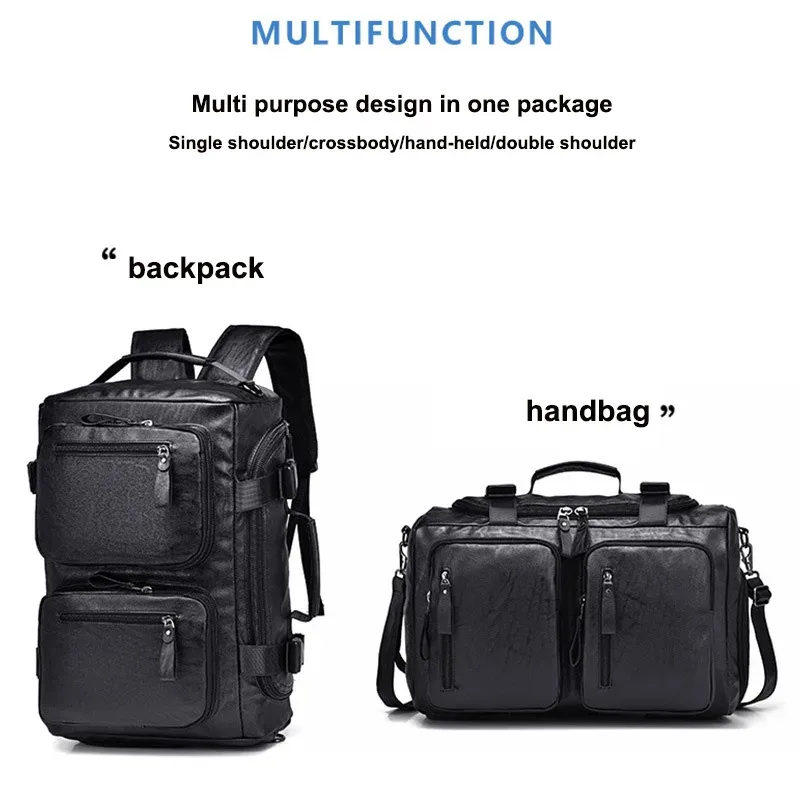 geestock sac de voyage polyvalent convertible grande capacité sac à dos sac à bandoulière sac à main décontracté sac à dos de voyage d'affaires