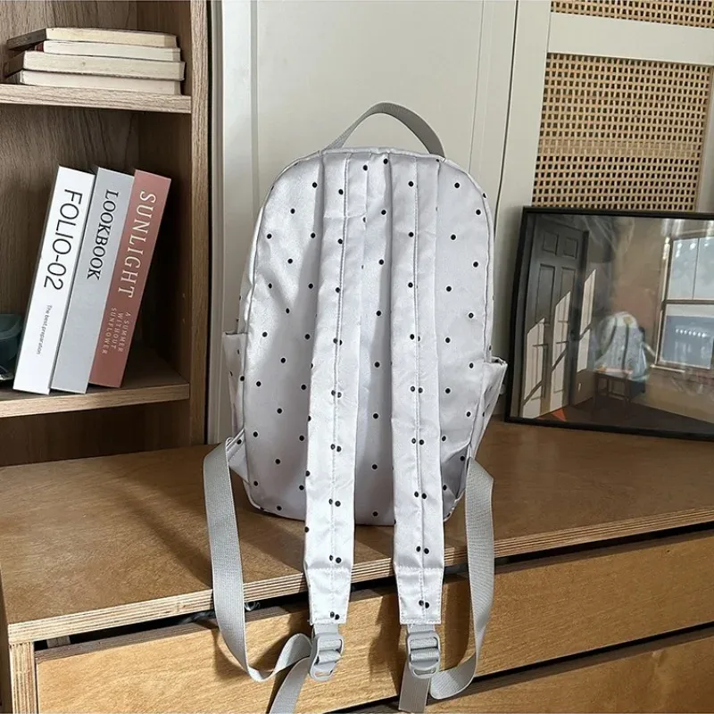 sac à dos coréen mignon à pois, sac à dos de mode pour trajets quotidiens, sac à dos kawaii y2k pour filles, sac de voyage portable pour l'extérieur, sac d'école pour étudiants