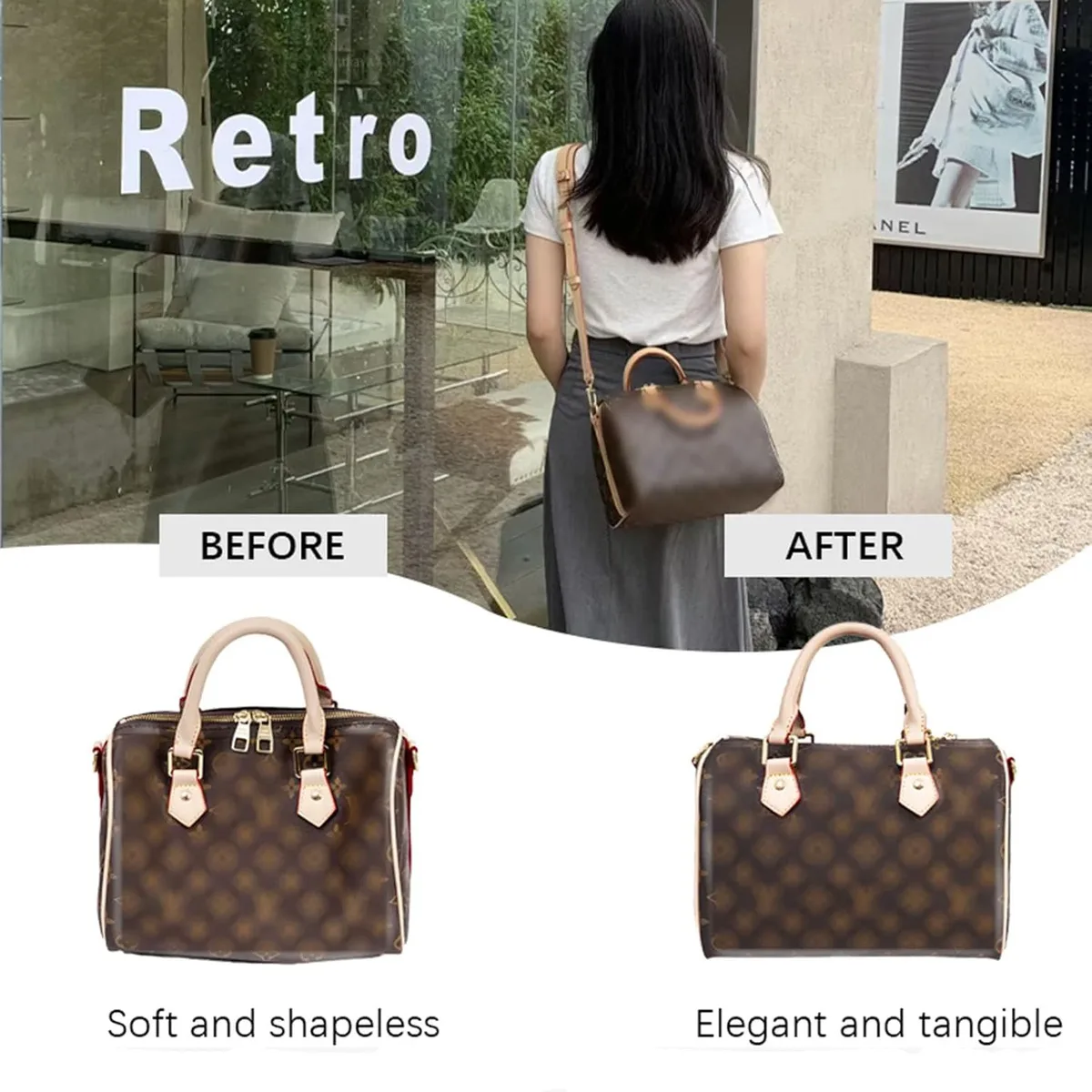 organisateur d'insertion de sac à main en feutre détachable pour sac à main de luxe speedy 25 30 35 sac de maquillage shaper liner pochette intérieure de voyage
