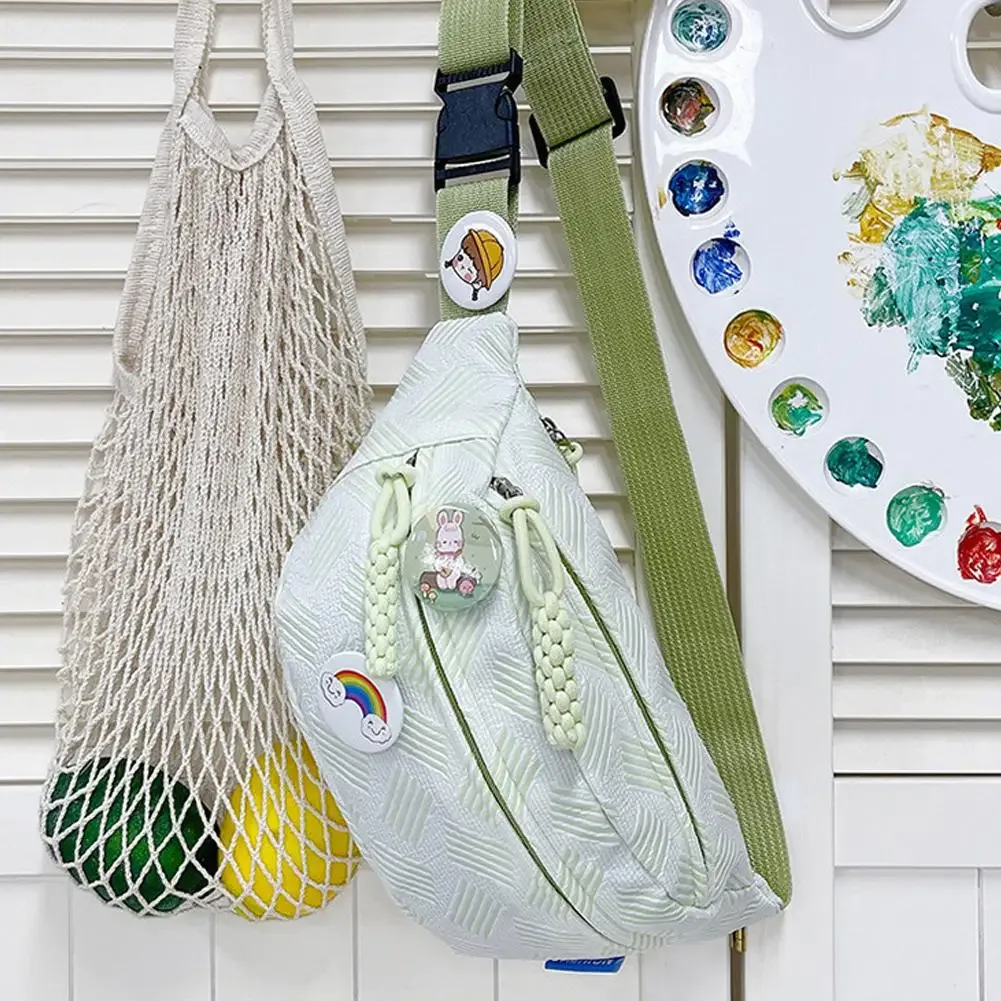 sac de poitrine de sport pour femmes, sac banane multi-poches décontracté, grand pendentif imprimé, capacité douce, sacs à dos à bandoulière, mini sac rando x3i0