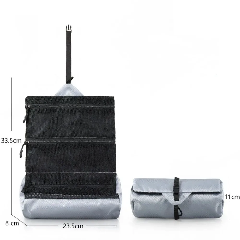 trousse de toilette pliable portable de grande capacité, pochette de lavage de voyage étanche pour voyage d'affaires, sac à cosmétiques en plein air