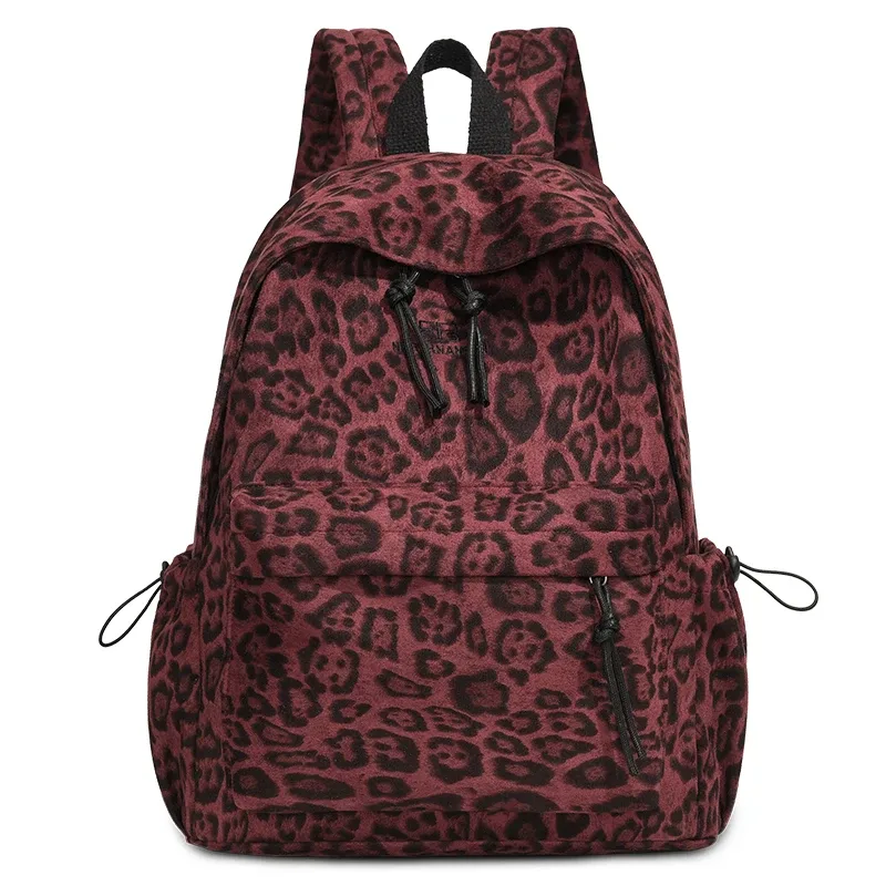 sac à dos oxford imprimé léopard pour femmes, tendance, grande capacité, sac d'école, sac à dos de voyage décontracté pour adolescentes, usage quotidien