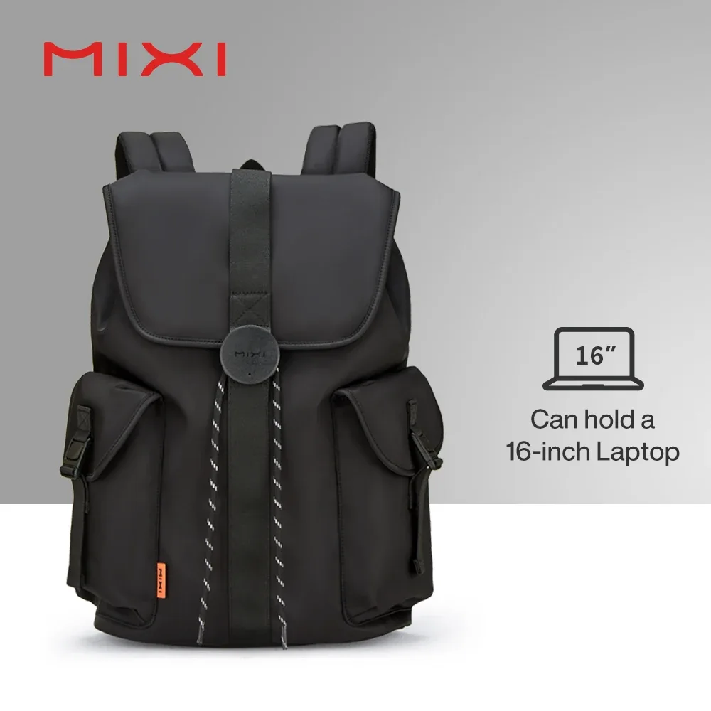 mixi 16 ''sac à dos pour ordinateur portable femmes hommes imperméable léger décontracté week-end sacs de voyage étudiants sac à dos 17 pouces blanc
