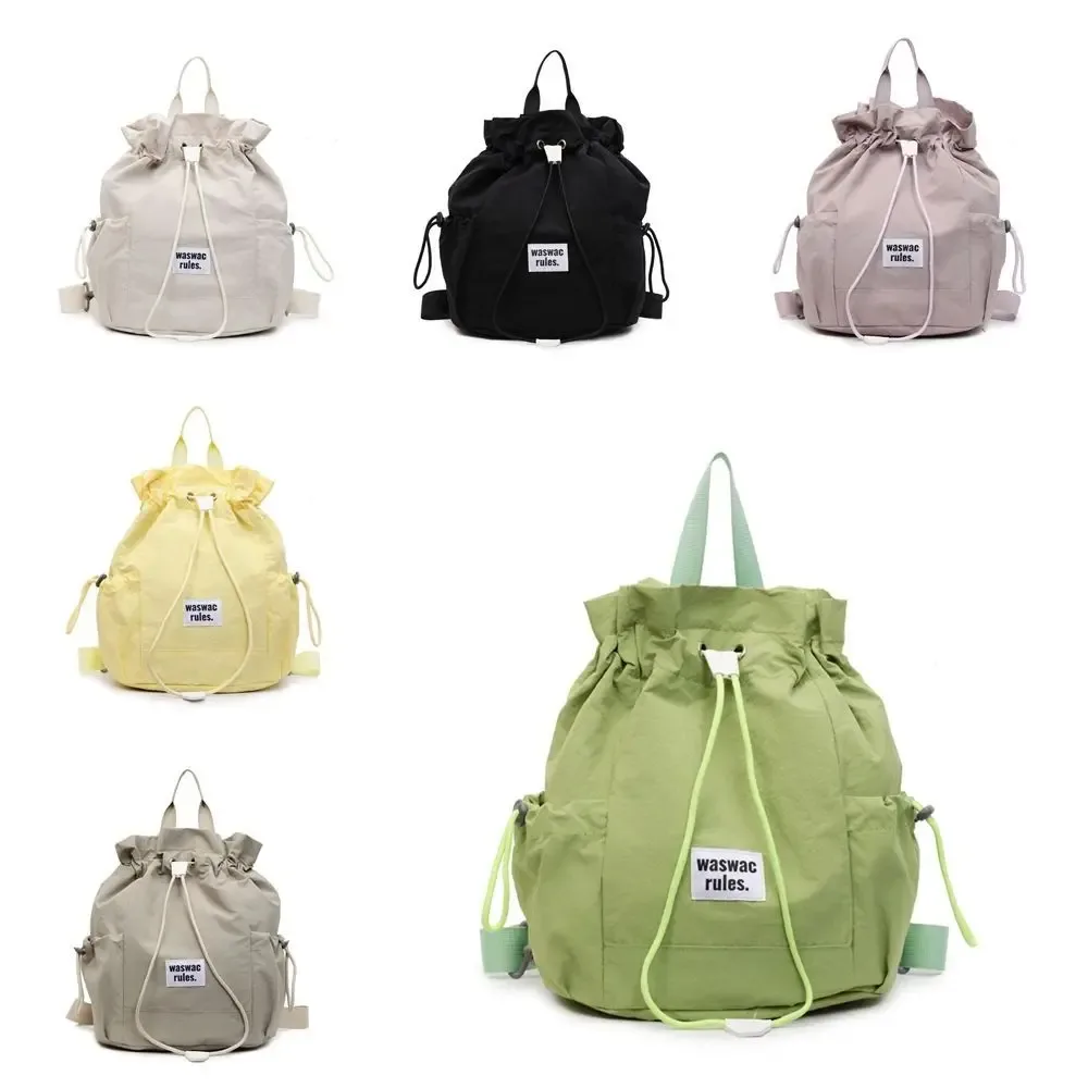 sac à dos de rangement de raquette de sport de grande capacité, sac à bandoulière léger de couleur unie pour fitness, sac de fitness à cordon en nylon pour badminton
