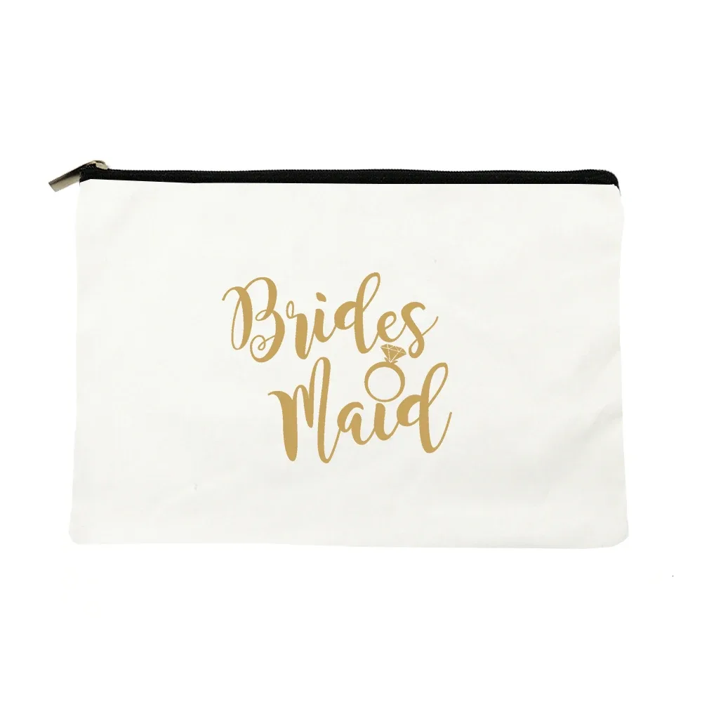 sacs de maquillage college pour femmes, trousse de toilette pour femmes, trousse à cosmétiques, sac de rangement, trousse de toilette, équipe de la mariée, cadeaux de demoiselle d'honneur, évaluation de voyage