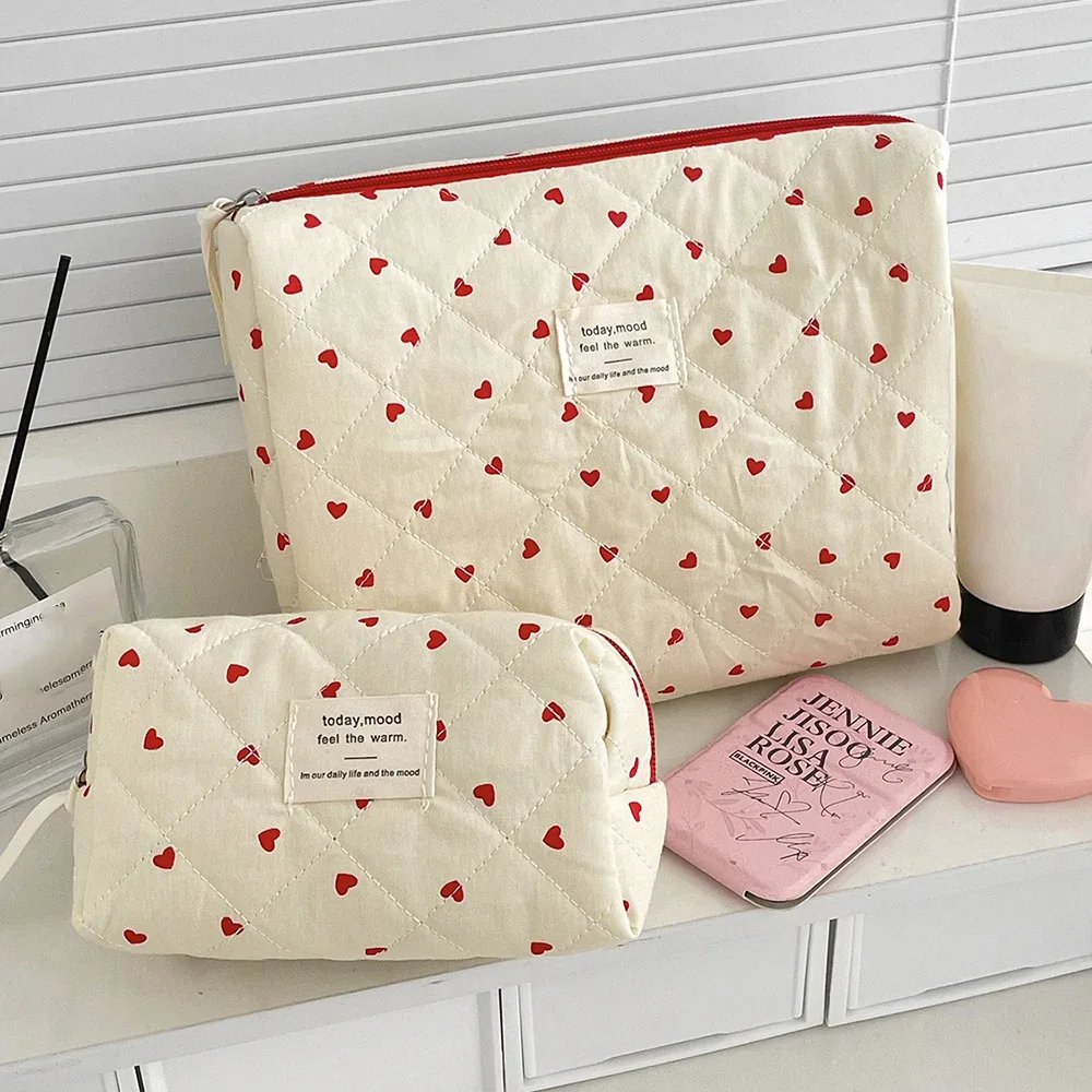 sac de maquillage matelassé tendance pour femme, grande capacité, trousse de toilette, pochette de rangement cosmétique, sac à main, sac de maquillage zippé pour femme