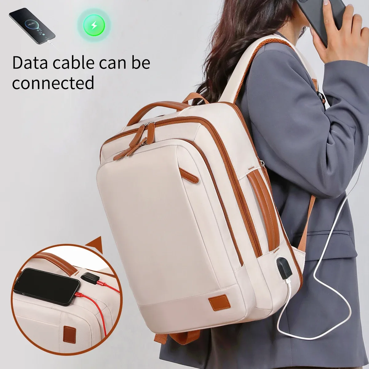 Le nouveau sac à dos unisexe pour les voyages d'affaires à courte Distance, sac de voyage léger, sac d'école pour ordinateur, combinaison de sacs de rangement