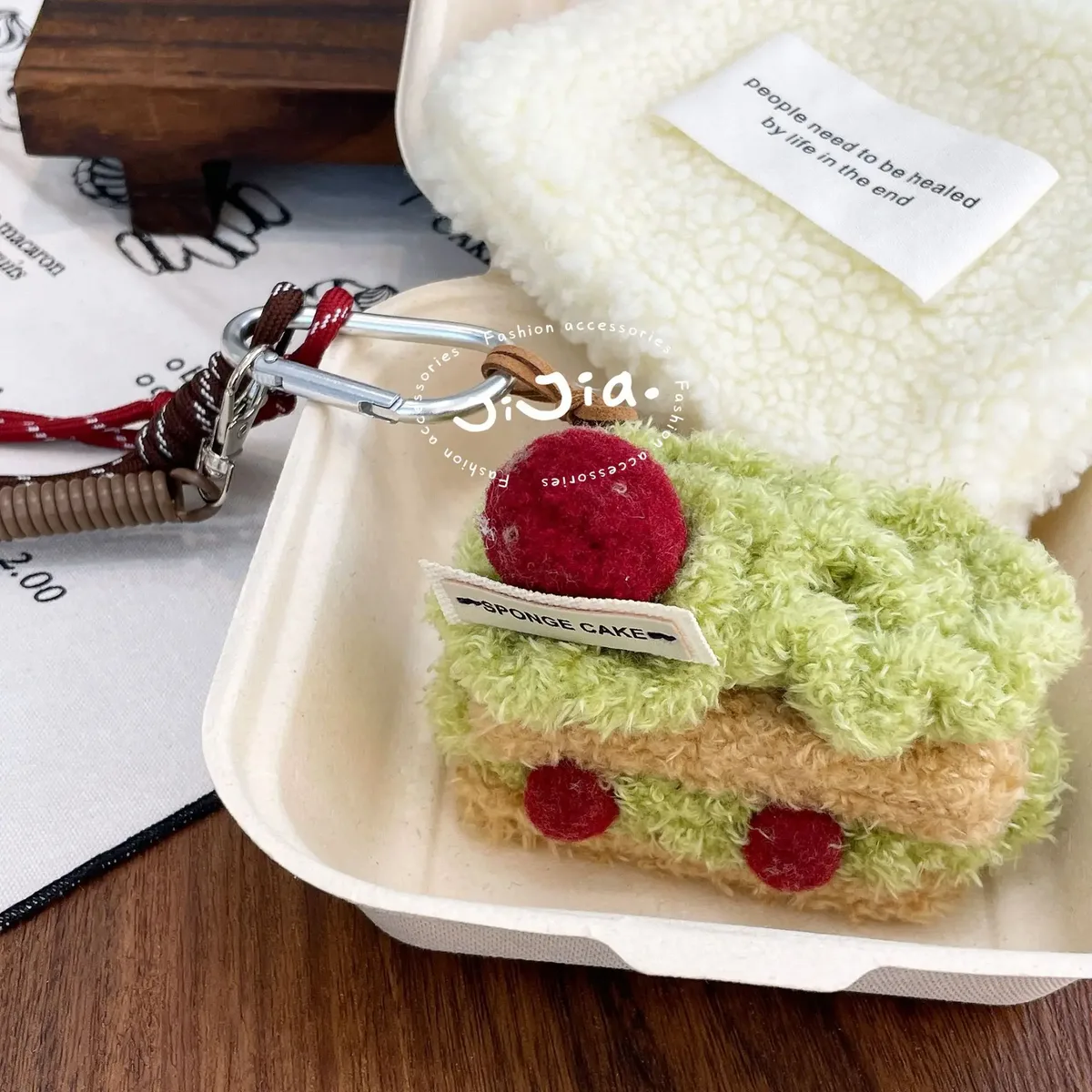 pendentif de sac en peluche mignon, personnalité créative, sac à dos, porte-clés, accessoire tissé à la main, décoration suspendue, cadeau de noël