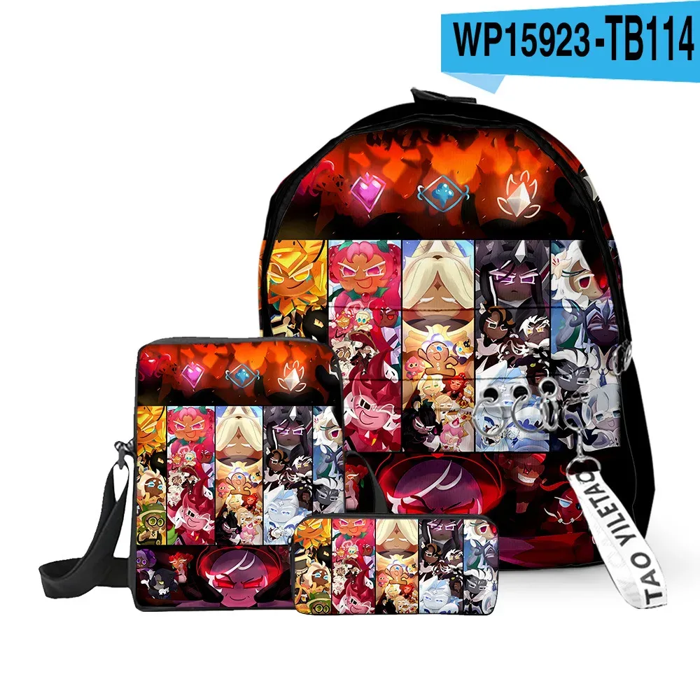 sac à dos scolaire classique amusant shadow milk en peluche avec impression 3d, lot de 3 pièces : sac à dos pour ordinateur portable, sac à bandoulière incliné et trousse à crayons