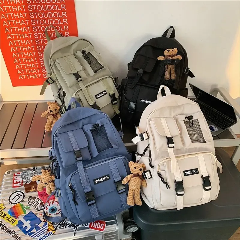 sac à dos multifonctionnel pour ordinateur portable adolescent, sac d'école en toile cool pour femmes, sacs à dos d'étudiant de haute qualité, cartable à la mode pour garçons et filles