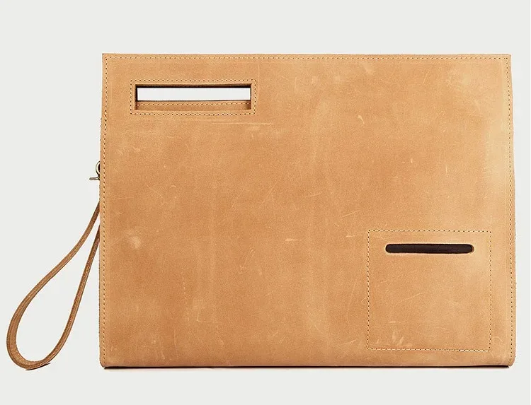 maheu porte-documents en cuir sac de fichiers pochette de documents en cuir véritable en vedette sac à main de fichier a4 en cuir de cheval fou affaires formelles