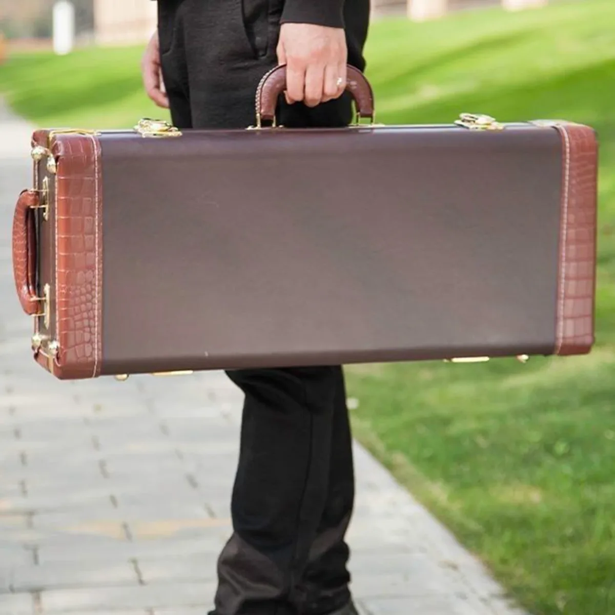 étui pour saxophone alto portable, mallette rigide antichoc, protection rembourrée avec poignée, sac de transport pour saxophone