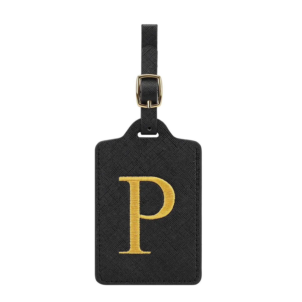 étiquette de bagage personnalisée avec 26 lettres, étiquette de nom initiale pour valise, accessoires de voyage anti-perte, adaptée aux voyages, à l'école