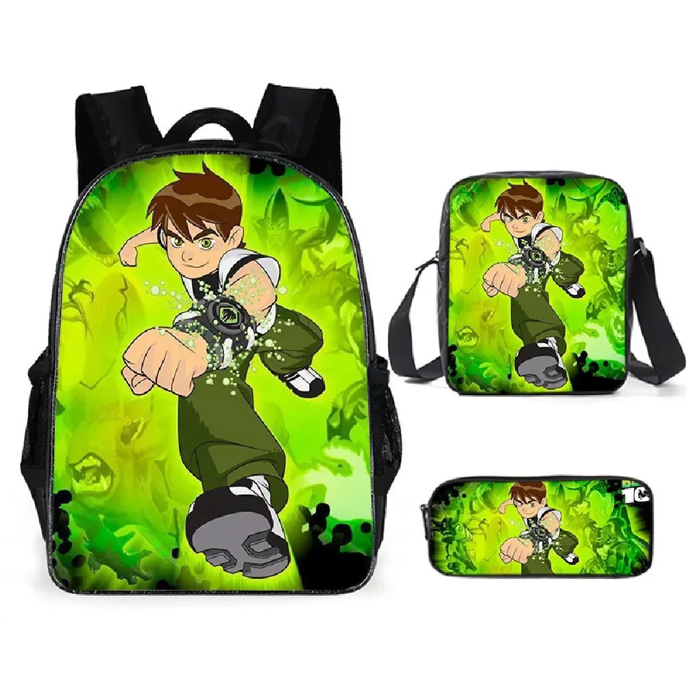 sac à dos hacker pour adolescents ben 10, sac à dos pour étudiants, sac à dos de dessin animé, sac à bandoulière pour stylos
