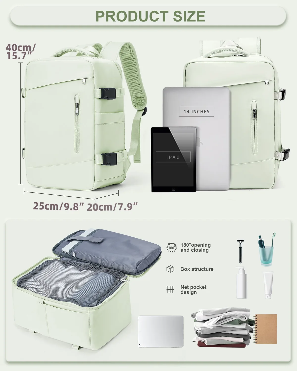 sac à dos pour hommes multifonctionnel cahier sac à dos emballage cubes femmes sac à dos ryanair 40x20x25 bagage à main loisirs ordinateur portable pack