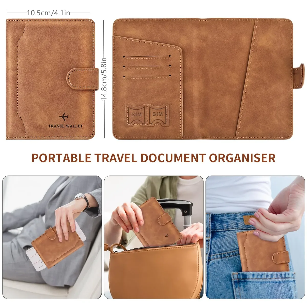 porte-passeport pour les essentiels de voyage, étui de protection pour passeport, accessoires indispensables pour les femmes et les hommes