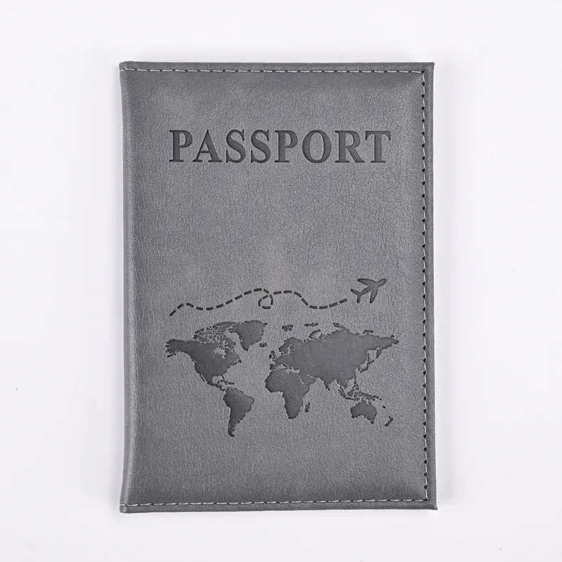 porte-passeport en cuir pu pour hommes et femmes, étui pour cartes de crédit, portefeuille de couverture, accessoires de voyage, sac à main