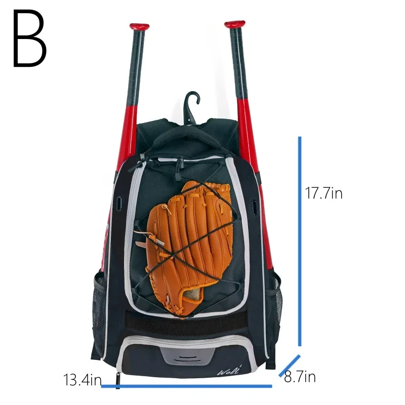 sac à dos de baseball softball avec compartiment pour chaussures, batte de softball d'extérieur, grande capacité, pour jeune adulte