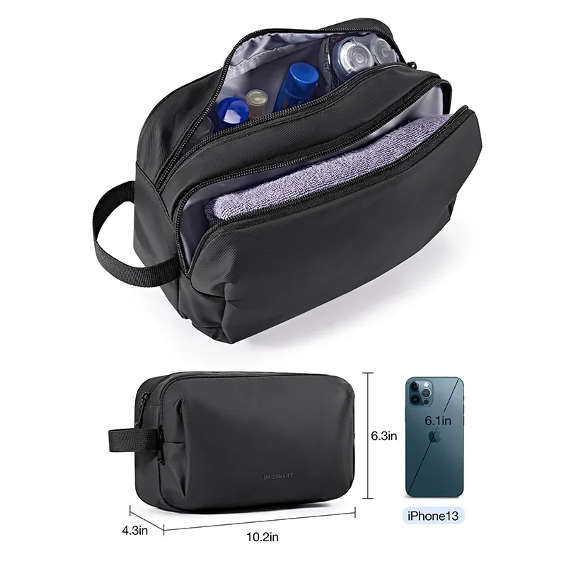 bagsmart – trousse à cosmétiques pour femmes, kit dopp étanche pour voyage, trousse de toilette légère pour hommes, trousse de maquillage, nécessaire de voyage
