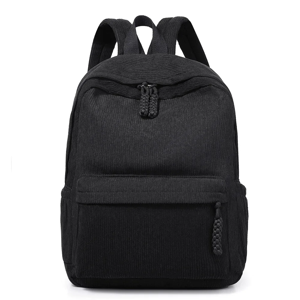 sac à dos décontracté minimaliste en velours côtelé, grande capacité, léger, durable, sac à dos pour étudiants, sac à dos de voyage de haute qualité pour les trajets quotidiens