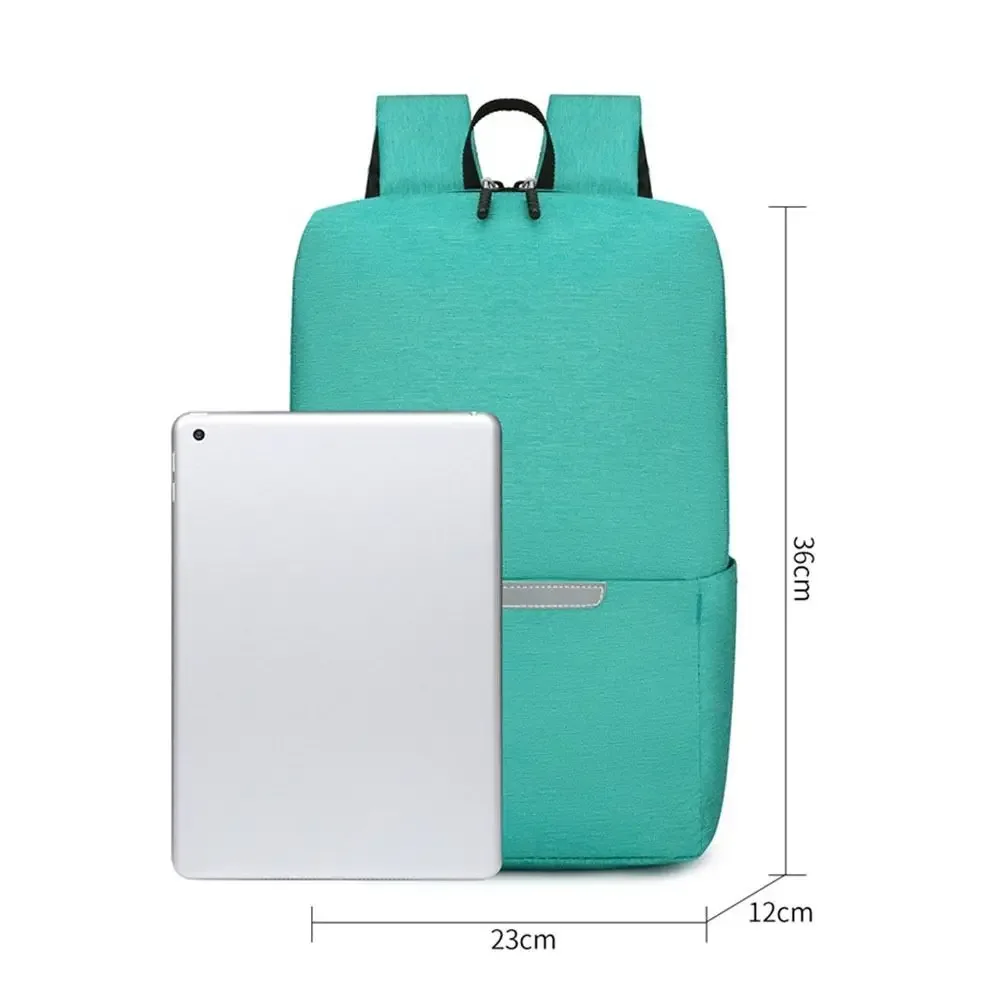 femmes hommes décontracté imperméable petit sac à dos grande capacité cartable sacs d'école couleur unie sac de voyage livre sacs adolescents